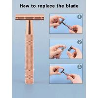 The Great Living Co Premium Double Edge Safety Razor Plus Blades - Rose Gold